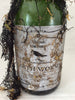 Halloween Wine Bottle, Earth Worms Label, Creepy Cloth, Halloween Party Decor