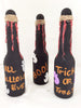 Halloween Decoration Bottles, Trick or Treat, Boo, Set of 3 Glass Bottles