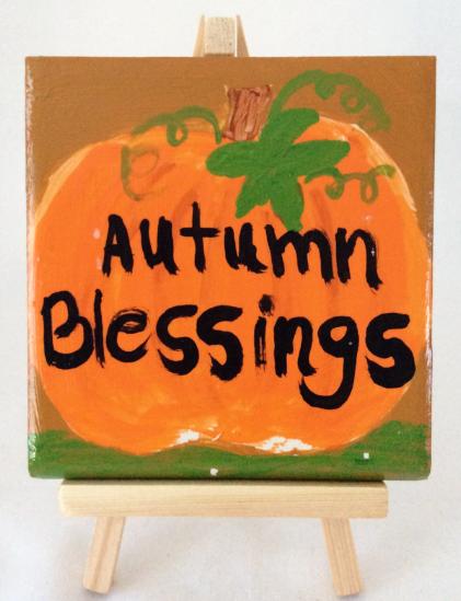 Hand Painted Decorative Tile, Autumn Decorative Tile, Fall Decoration, Tile Art