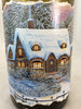 Glass Bottle Vase, Christmas Wine Bottle Vase, Winter Scene, Decorative Vase