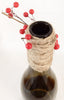 Glass Bottle Vase, Christmas Wine Bottle Vase, Winter Scene, Decorative Vase