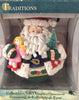 Traditions Glass Character Ball Ornament Santa Clause With Doll & Christmas Tree