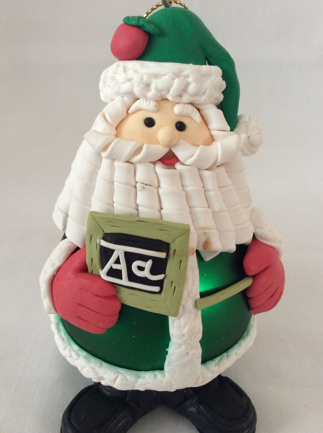 Christmas Santa Teacher Ornament Collectable 1998