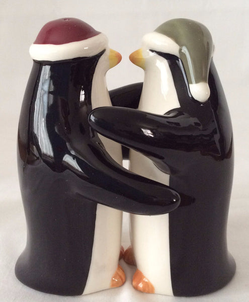 Grasslands Road Magnetic Penguin Salt & Pepper Shakers, Stoneware