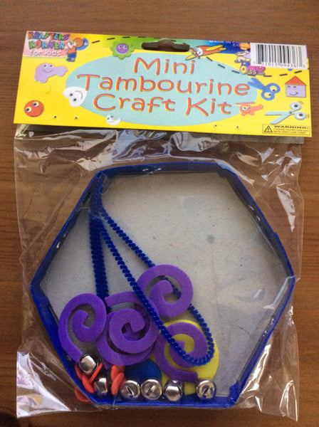 Mini Octagon Tambourine Craft Kit, Krafters Korner For Kids