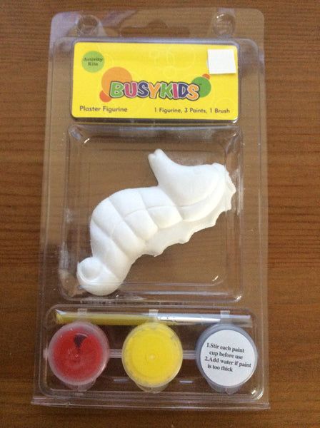 Plaster Figurine Sea Horse, Activity Kit For Kids By Busykids