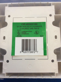 Ortronics OR-40300186, Surface Mount Outlet Box, One Piece, Fog White