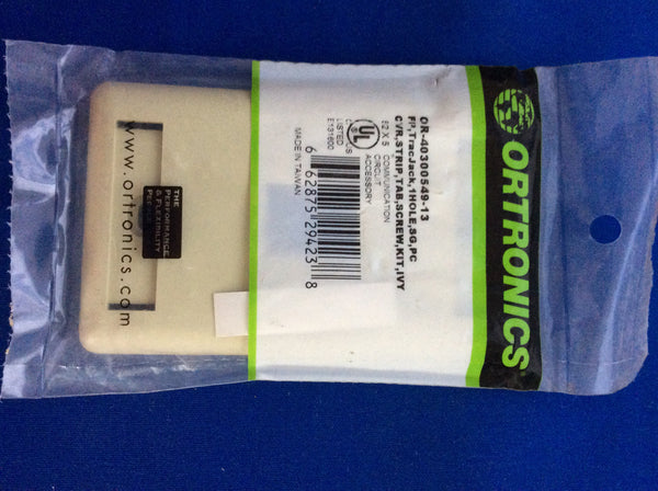 Ortronics OR-40300549-13 TracJack 1 Hole, Faceplate Ivory