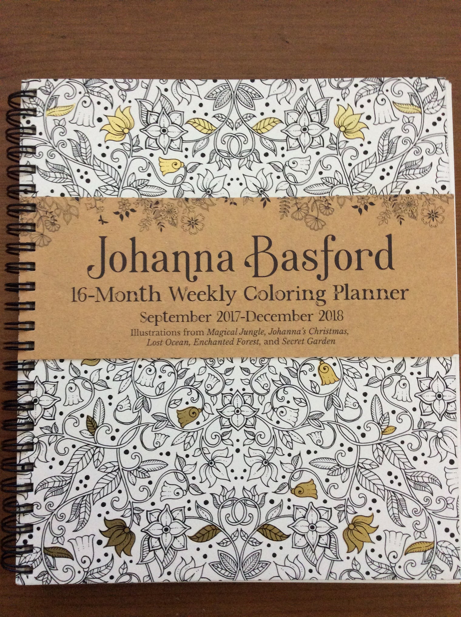 Johanna Basford 16-Month Coloring Weekly Planner Sept. 2017- Dec. 2018