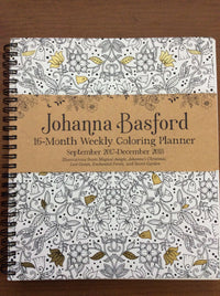 Johanna Basford 16-Month Coloring Weekly Planner Sept. 2017- Dec. 2018