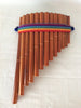 Authentic Ecuador Bamboo Pan Pipe, 13 Canes, Curved