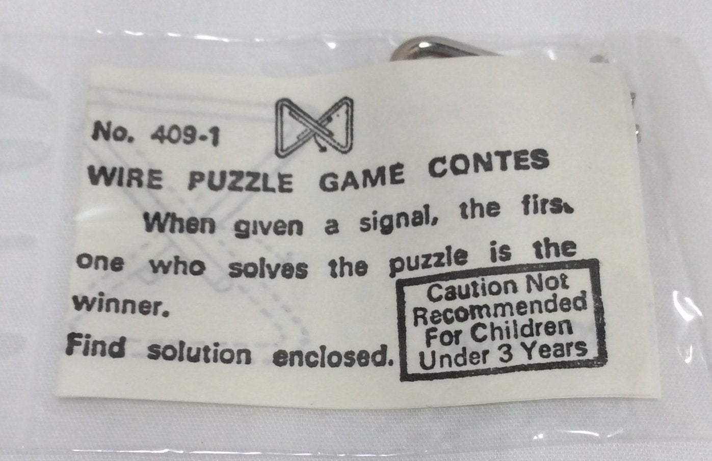 Magic Tricks, Wire Puzzle Game Card, No. 409-1