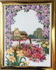 Cross Stitch Garden, Finished Cross Stitch Art, Finished Cross Stitch Piece