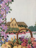 Cross Stitch Garden, Finished Cross Stitch Art, Finished Cross Stitch Piece