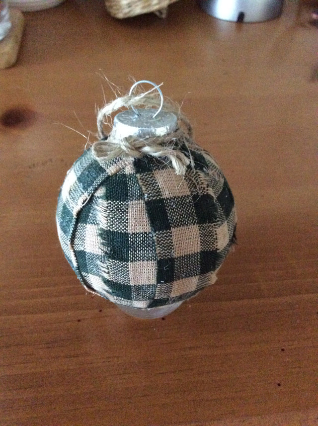 Handmade Christmas Ornaments Primitive Decor Set of 2