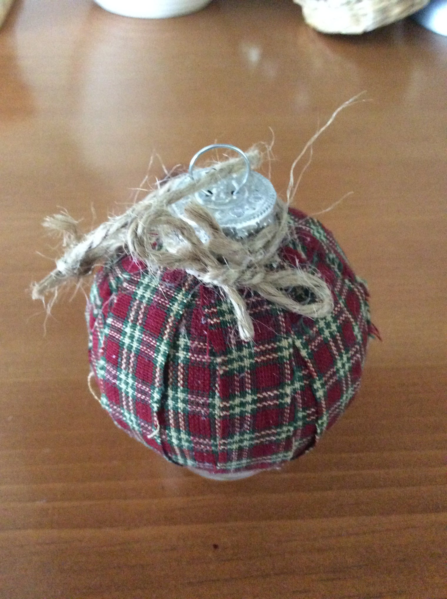 Handmade Christmas Ornaments Primitive Decor Set of 2