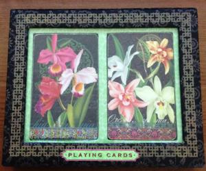 Punch Studio Playing Cards Midnight Orchids 2 Decks #57706