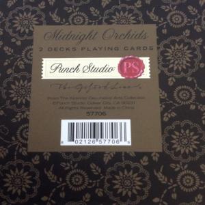 Punch Studio Playing Cards Midnight Orchids 2 Decks #57706