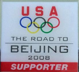 Beijing 2008 Olympics Pin U.S.A Supporter Pin