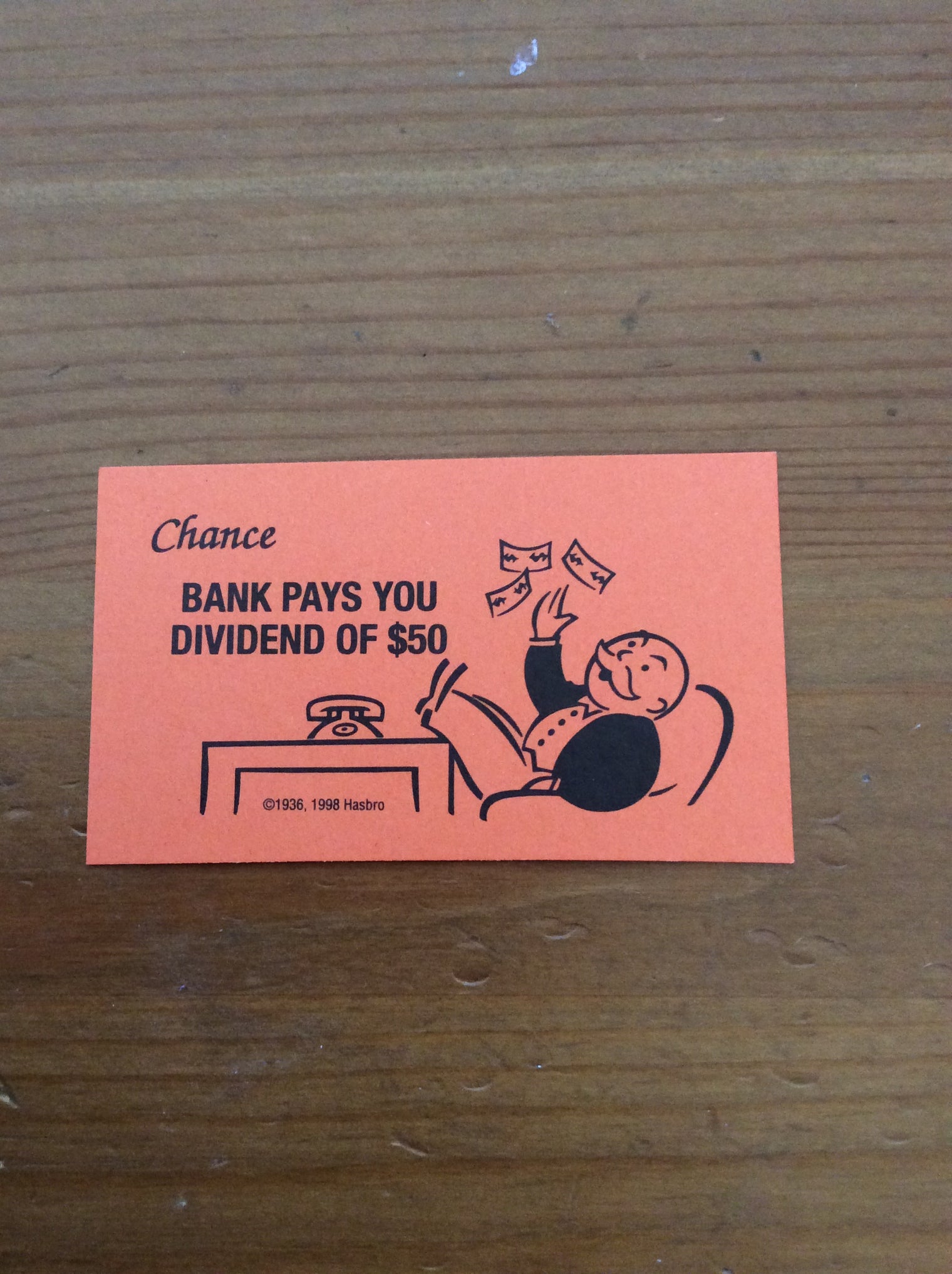 Monopoly Replacement Pieces - Chance Cards