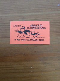 Monopoly Replacement Pieces - Chance Cards