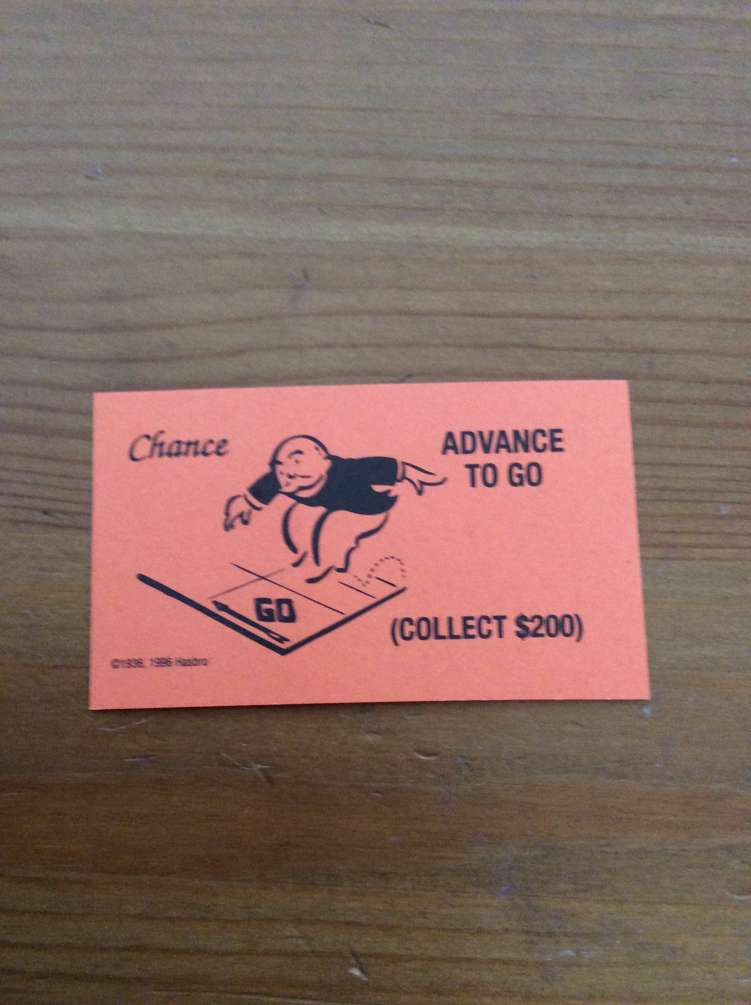Monopoly Replacement Pieces - Chance Cards