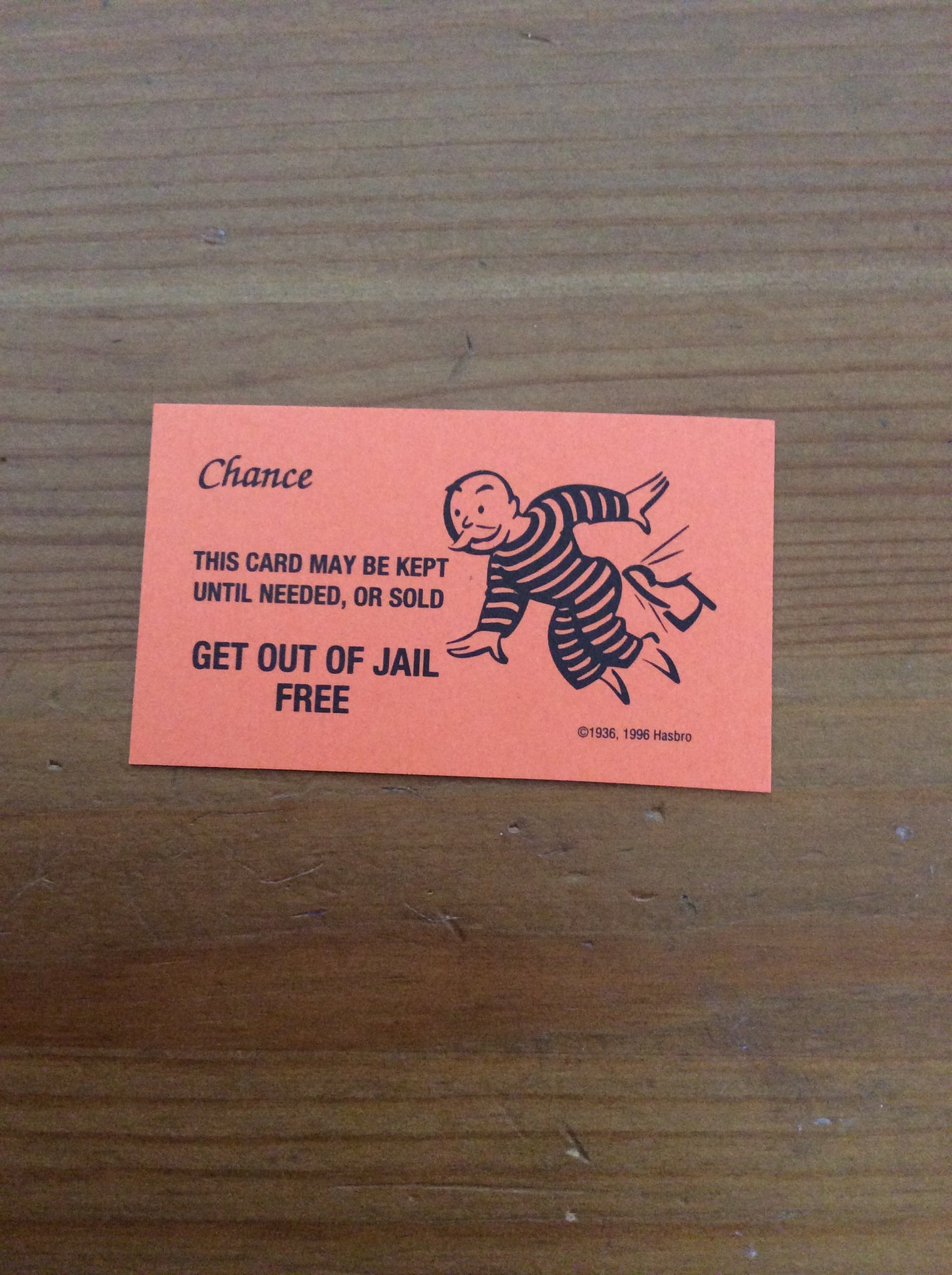 Monopoly Replacement Pieces - Chance Cards