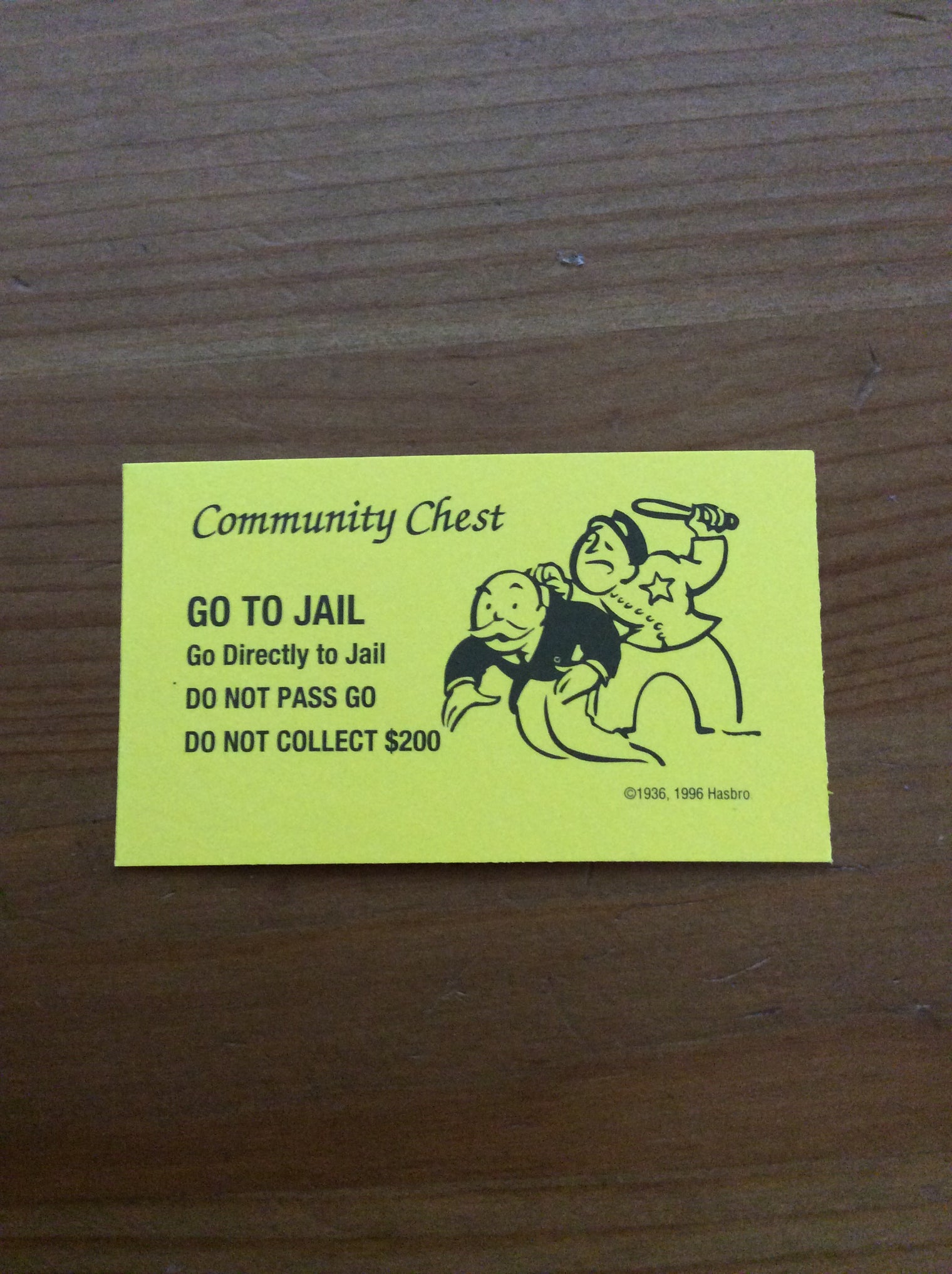 Monopoly Replacement Pieces -Community Chest Cards