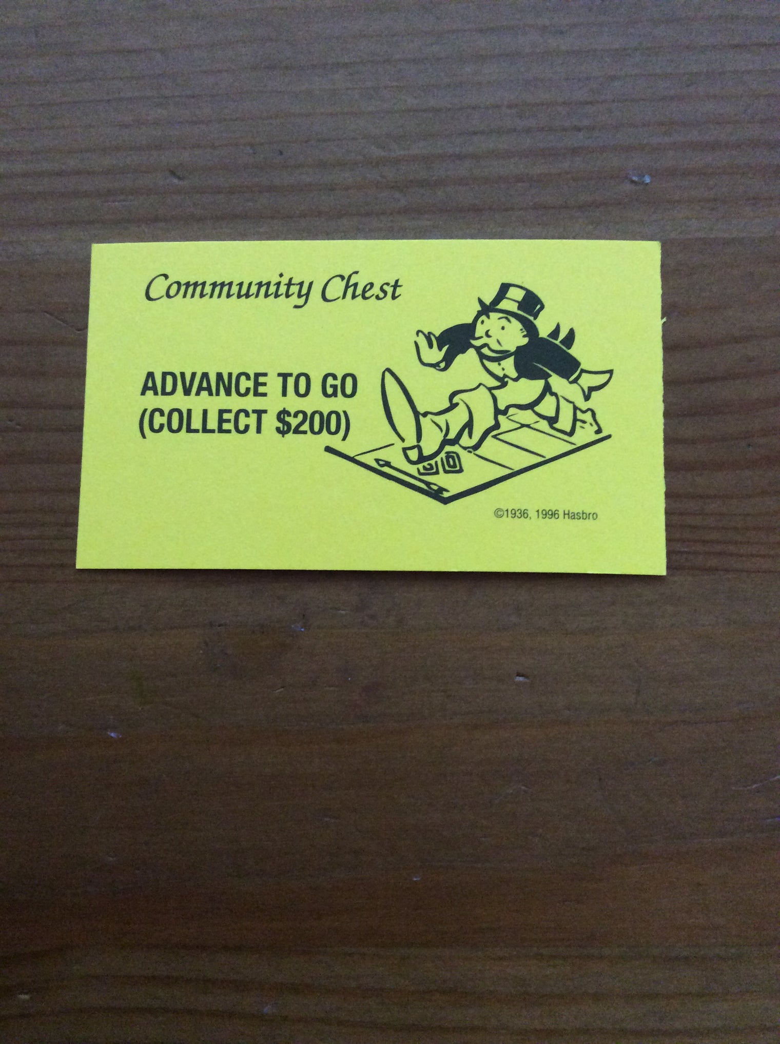 Monopoly Replacement Pieces -Community Chest Cards