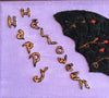 Halloween Embroidery Art Halloween Bat Finished Embroidery Piece