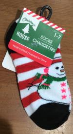 Christmas House Snowman Childrens Socks