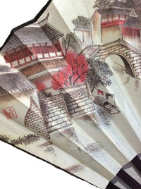 Authentic Chinese Silk & Bamboo Folding Hand Fan