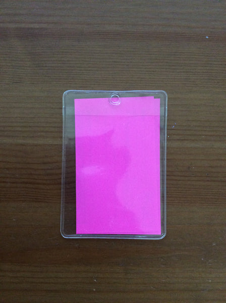 Vertical Transparent Plastic Clear ID Card Badge Holder