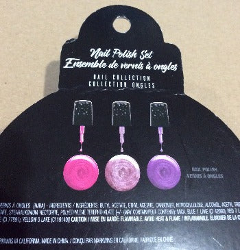 Markwins Pink Nail Polish 3pc Set