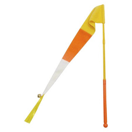 Cat Fleece Candy Corn Wand Pounce Toy