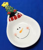 Handed Painted Christmas Spoon Rest - Santa or Snowman