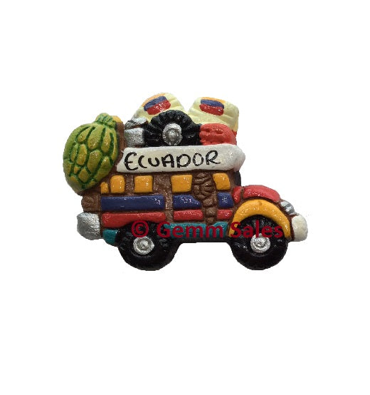 Authentic Ecuador Guayaquil Chiva Magnet Souvenir
