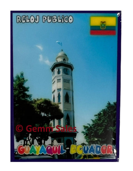Authentic Ecuador Magnet Souvenir - Guayaquil Torre Del Reloj o Torre Morisca