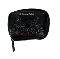 Authentic Ecuador Tooled Leather Coin Purse Black Souvenir