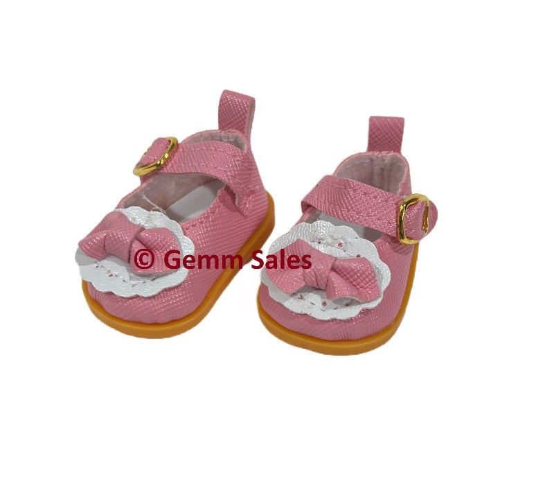 BJD Doll Mary Jane Shoes with Bow - Pink