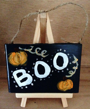 Halloween Boo Decorative Tile - Handmade