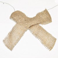 Burlap Bow w/ Wire 3.5"x 6"