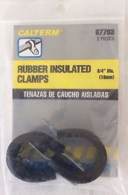 Calterm Rubber Insulated Clamps, 3/4" Diameter, Set of 2
