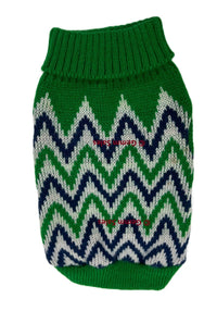 Chevron Print Dog Sweater - Small Medium