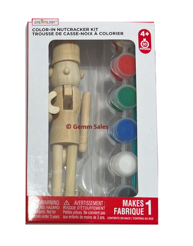 Christmas Noel Color-In Nutcracker Kit - Nutcracker Gingerman
