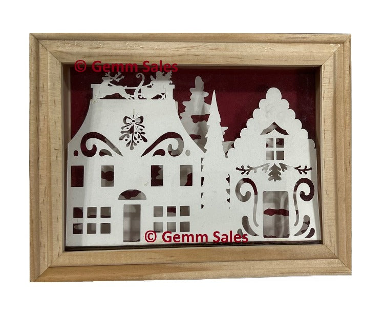 Christmas Paper Art Snow Village