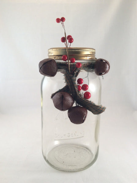 Christmas Mason Jar Vase