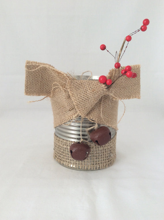 Christmas Tin Candle Holder