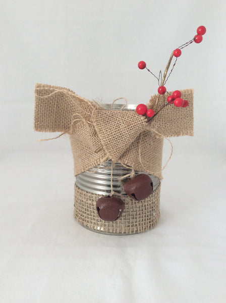 Christmas Tin Candle Holder