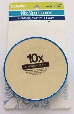 Conair Suction Cup Mirror 10x Magnification